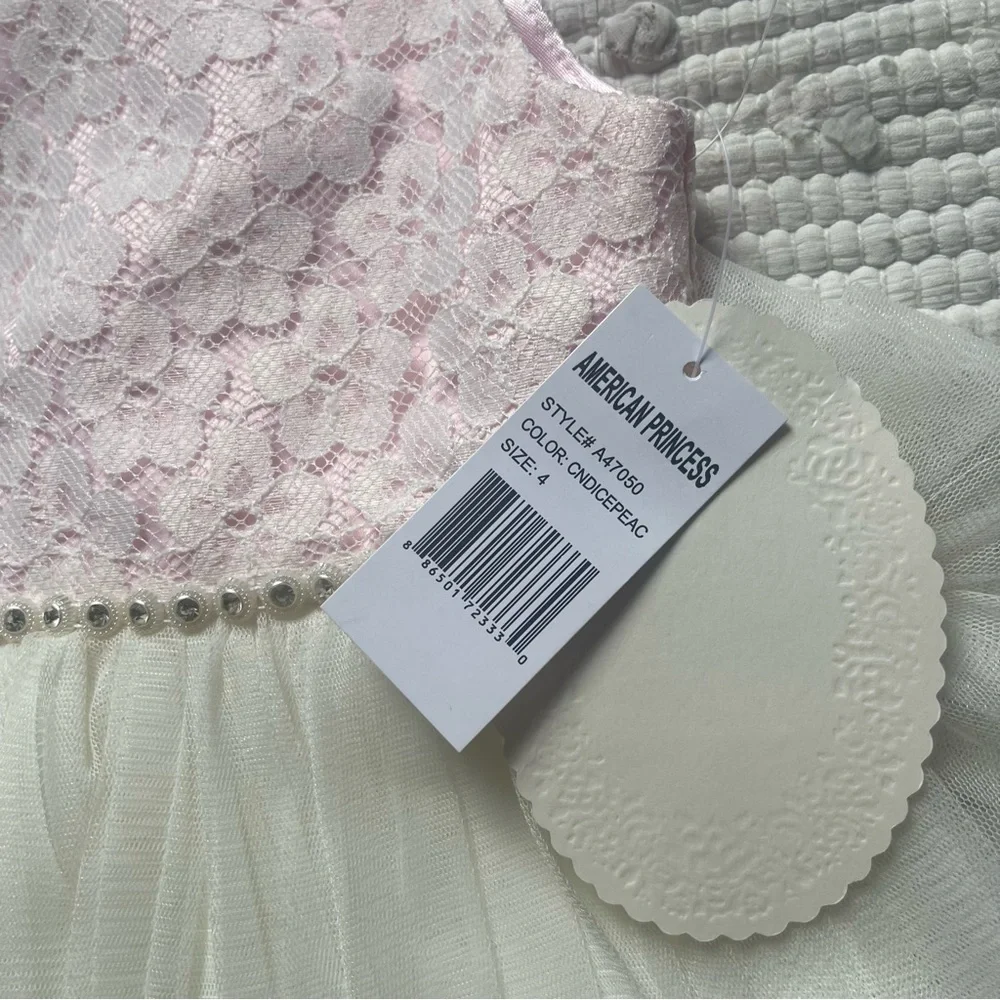 NWT Pink Formal Tulle Tiered Size 4 Dress